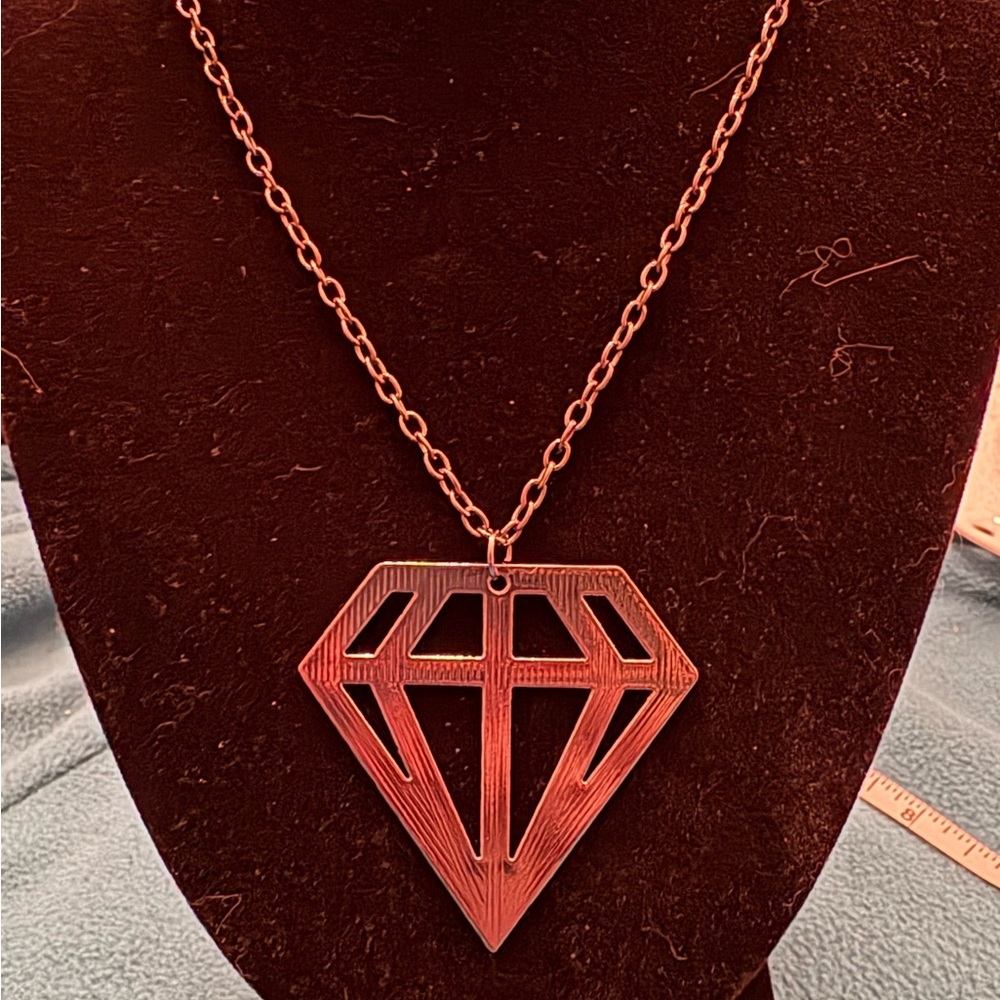Geometric Diamond Pendant Necklace